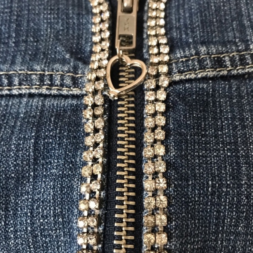 Jean Darrot Rhinestone Denim Jacket - Picture 6 of 8